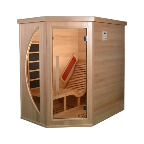 Anyi 2 Person Far Infrared Indoor Sauna w/ Ergo Recliner Bench Assembly