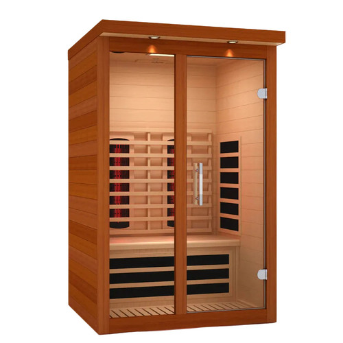 Dynamic Llumeneres 2-Person Near Zero EMF Full Spectrum Indoor Infrared Sauna + Red Light Therapy | DYN-6215-03 FS Assembly