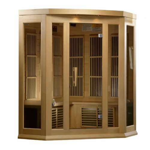 3-Person Corner Near Zero EMF FAR Indoor Infrared Sauna + Red Light Therapy | MX-K356-01-ZF Assembly