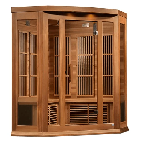 3-Person Corner Near Zero EMF FAR Indoor Infrared Sauna + Red Light Therapy | MX-K356-01-ZF-CED Assembly