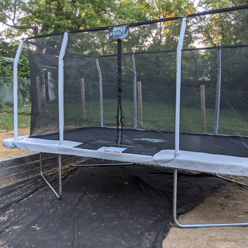 Rectangular Trampoline With Enclosure Assembly