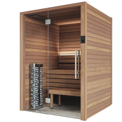 Cala Glass 2-4 Person Traditional Indoor Sauna Assembly