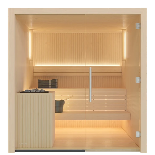 Libera Glass 3-4 Person Indoor Traditional Sauna Assembly