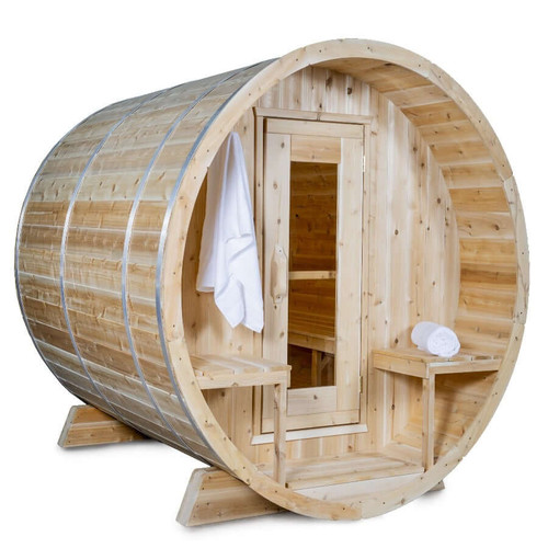 Canadian Timber 4 Person Serenity Outdoor Traditional Barrel Sauna | CTC2245W Assembly