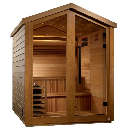 Kaarina 6-Person Red Cedar Outdoor Sauna & Harvia Traditional Electric Heater Kit | GDI-8506-02 Assembly