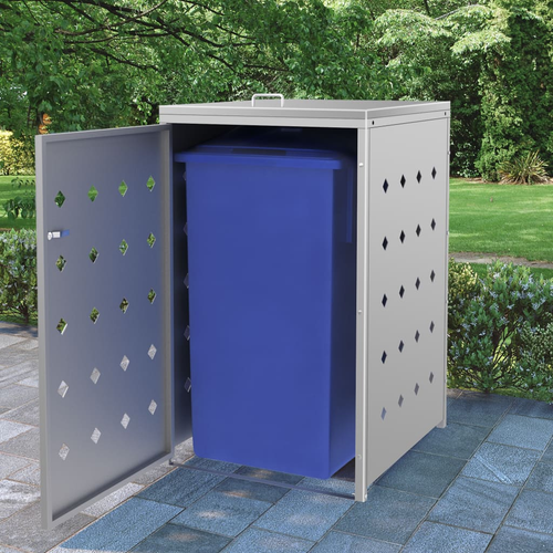 stainless steel wheelie bin shed