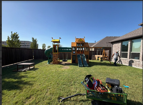 Kidkraft Bear Cave Lodge Swing Set/Playset installed by a HandyBuddy expert in Mansfield, TX · Aug 2026