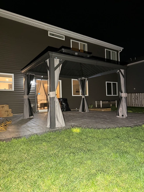 Kozyard Alexander Hardtop Gazebo installed by a HandyBuddy expert in Pingree Grove, IL · Apr 2026