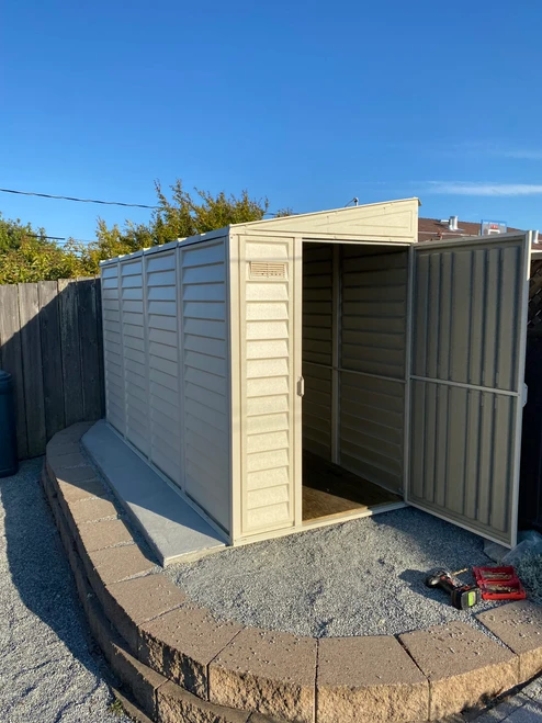 Duramax Sidemate Vinyl Shed installed by a HandyBuddy expert in South San Francisco, CA · Jul 2024