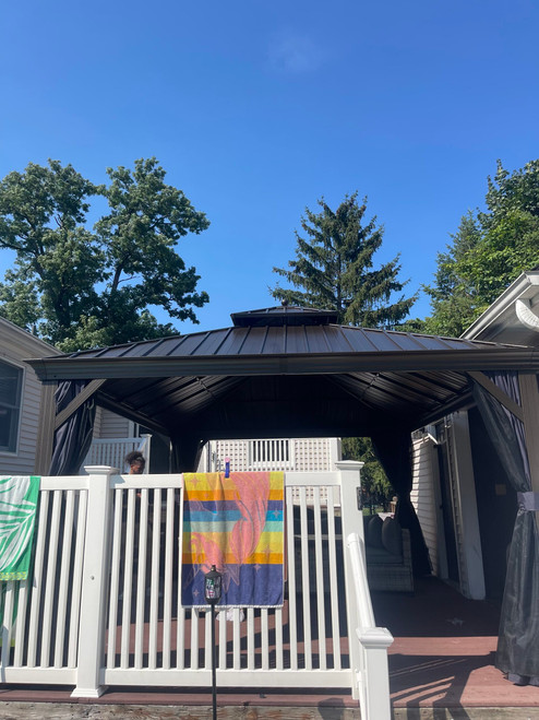 Purple Leaf Aluminum Gazebo with Double Roof installed by a HandyBuddy expert in Cornwall-On-Hudson, NY · Jul 2026
