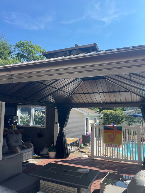 Purple Leaf Aluminum Gazebo with Double Roof installed by a HandyBuddy expert in Cornwall-On-Hudson, NY · Jul 2026