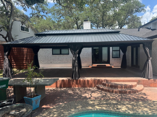 Purple Leaf Aluminum Gazebo with Double Roof installed by a HandyBuddy expert in San Antonio, TX · Jul 2026
