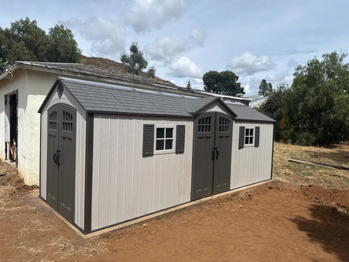 Lifetime 8' x 20' Outdoor Shed installed by a HandyBuddy expert in El Cajon, CA · Apr 2026