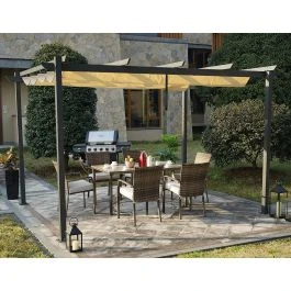 Kozyard Alantics 10x13 BBQ Grill Pergola with Sun Shade
