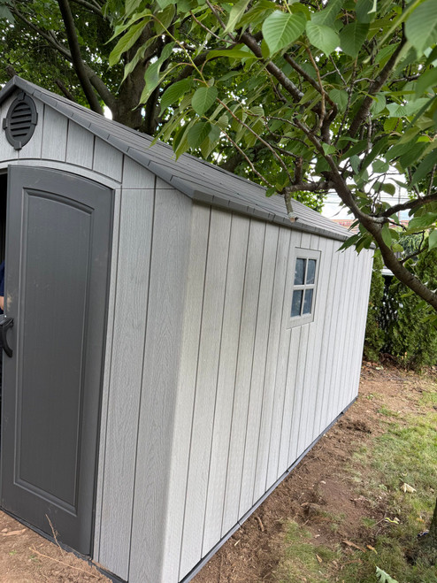 Lifetime 8' x 12.5' Outdoor Storage Shed installed by a HandyBuddy expert in Palisades Park, NJ · Jun 2026