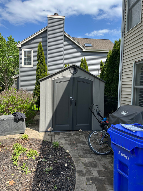 Lifetime 8' x 12.5' Outdoor Storage Shed installed by a HandyBuddy expert in Geneva, IL · Apr 2026