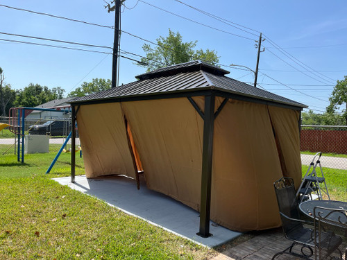 Erommy Hardtop Gazebo Double-Roof installed by a HandyBuddy expert in Houston, TX · May 2024
