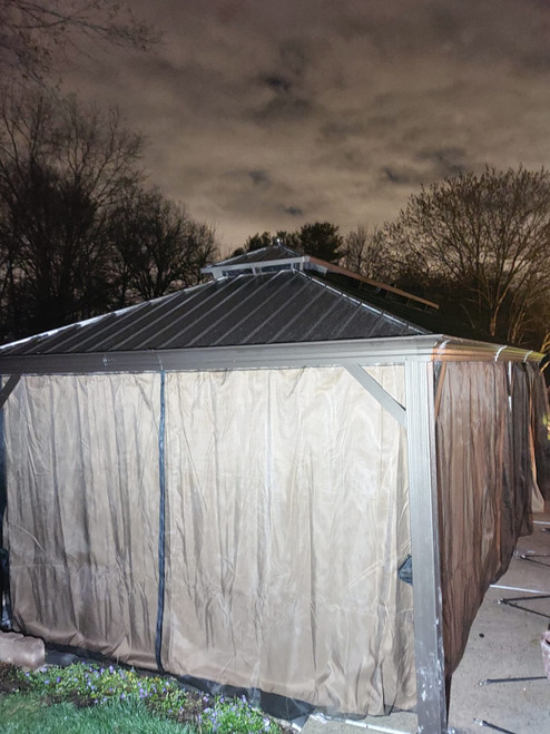 Erommy Hardtop Gazebo Double-Roof installed by a HandyBuddy expert in Hatboro, PA · Mar 2024