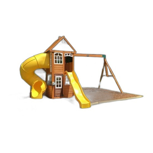 Lewiston Retreat Wooden Swing Set Installation