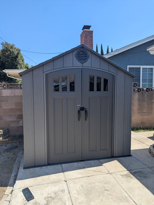 Lifetime 8' x 7.5' Outdoor Shed installed by a HandyBuddy expert in Whittier, CA · Jun 2026