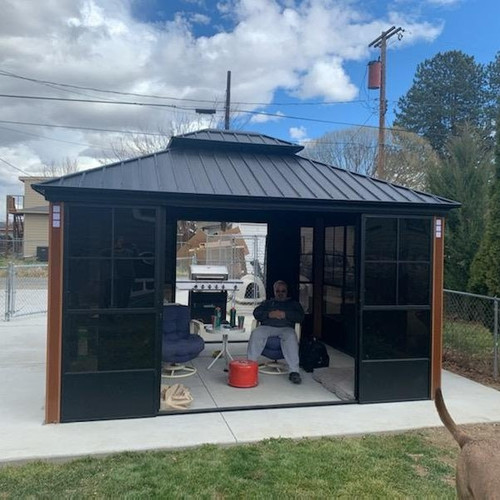 Purple Leaf Outdoor Sunroom Screen House Gazebo