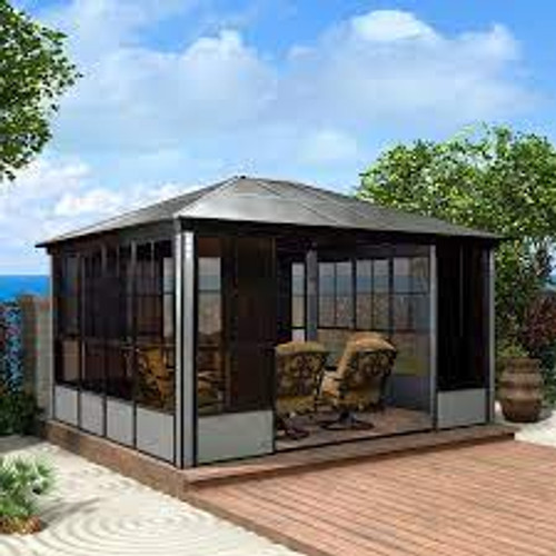 Outdoor Sunroom Screen House Gazebo Installation Outdoor Sunroom Screen House Gazebo Installation