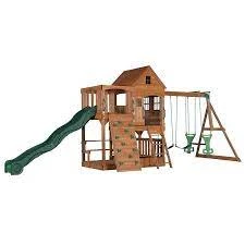Backyard Discovery Pacific View Wooden Swing Set