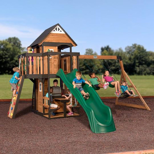 Backyard Discovery Canyon Creek Wooden Swing Set