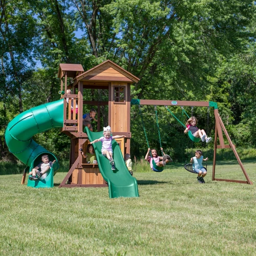Backyard Discovery Tacoma Falls Wooden Swing Set