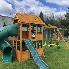 Kidkraft Charleston Lodge Wooden Swing Set / Playset