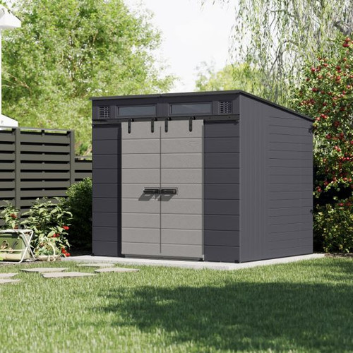 Suncast Modernist® 8x7 Dual Barn Door Storage Shed