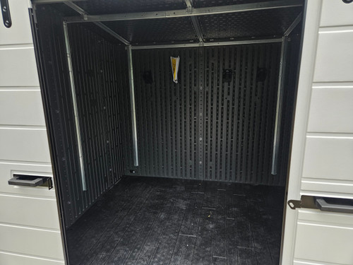 Suncast Modernist® 8x7 Dual Barn Door Storage Shed assembled by a HandyBuddy expert in Lindenhurst, NY · Jun 2026