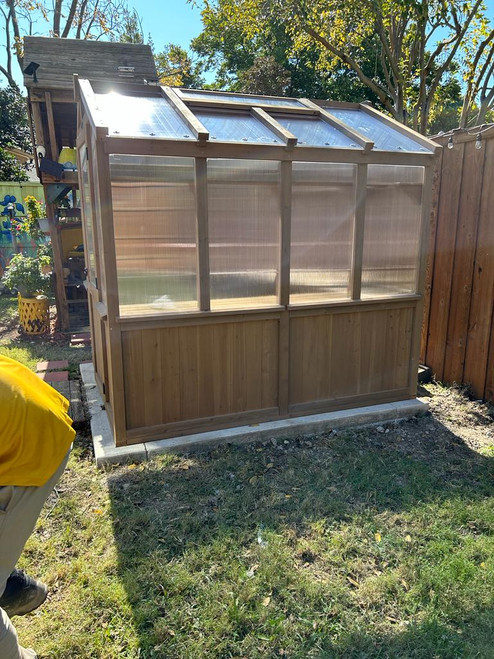 Yardistry Meridian Greenhouse assembled by a HandyBuddy expert in Dallas, TX · Oct 2023