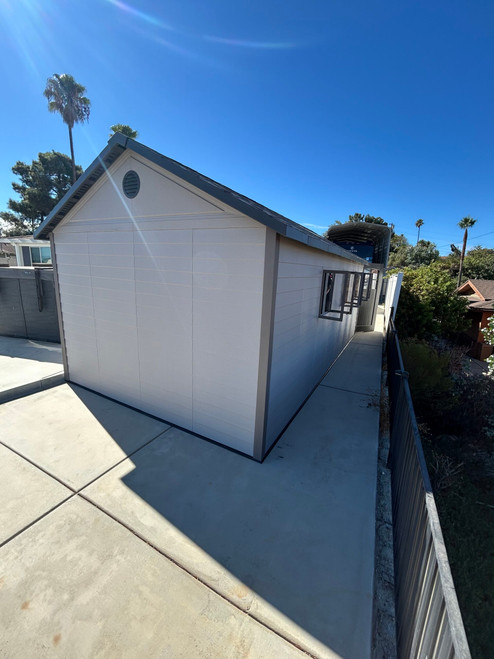 Lifetime Resin Trifold Outdoor Storage Shed assembled by a HandyBuddy expert in Riverside, CA · Aug 2026