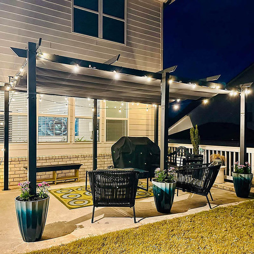 Domi Outdoor Living Outdoor Retractable Pergola