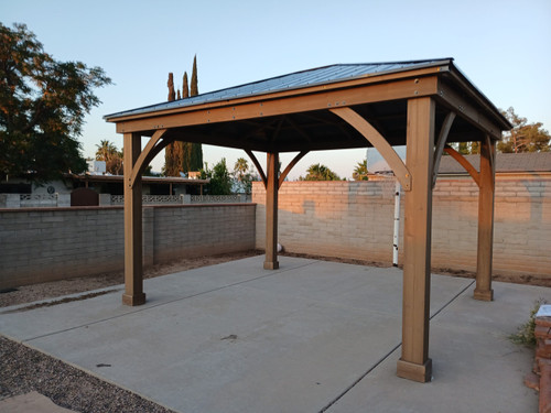 Yardistry Contemporary Gazebo with Aluminum Roof assembled by a HandyBuddy expert in Tucson, AZ · Apr 2025