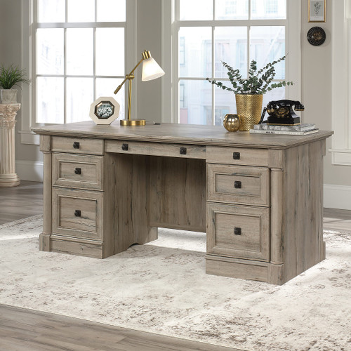 Sauder Palladia Double-Pedestal Executive Desk