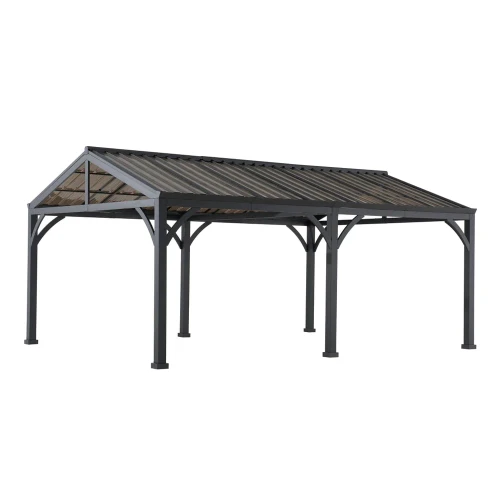 Sunjoy Polycarbonate Gable Roof Metal Carport