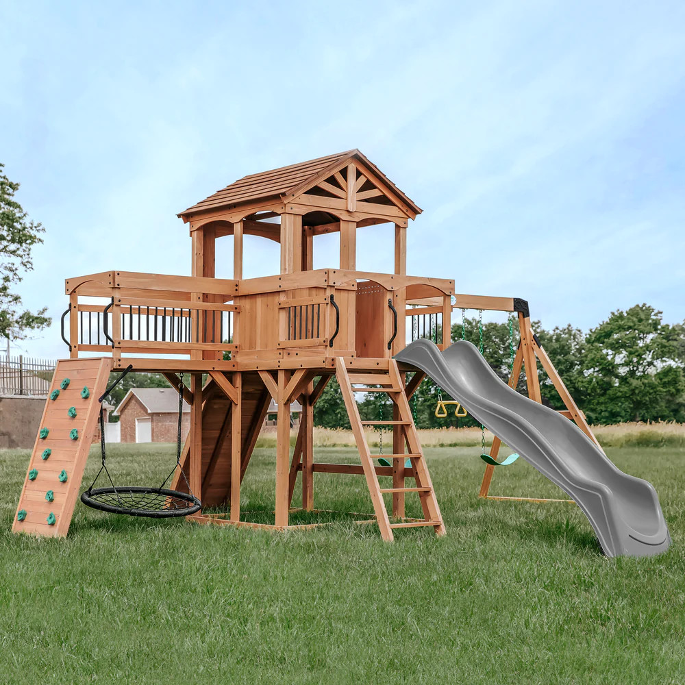 Backyard Discovery Sterling Point Wooden Swing Set Installation Service