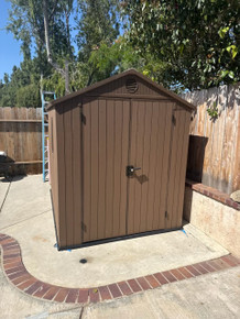 Keter Darwin Storage Shed installed by a HandyBuddy expert in San Marcos, CA · Apr 2026