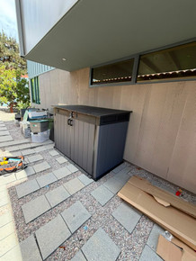 Keter Cortina Mega Storage Shed assembled by a HandyBuddy expert in Los Angeles, CA · Jun 2026