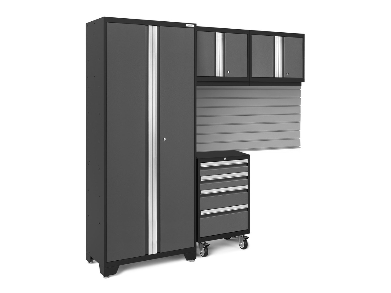 New Age Products Bold Series garage cabinetry set