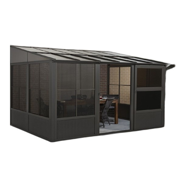 Sojag Charleston wall-mounted sunroom installation
