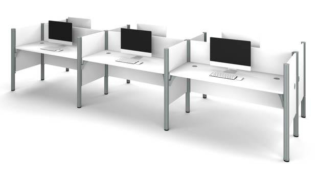 Bestar office workstations in an open office