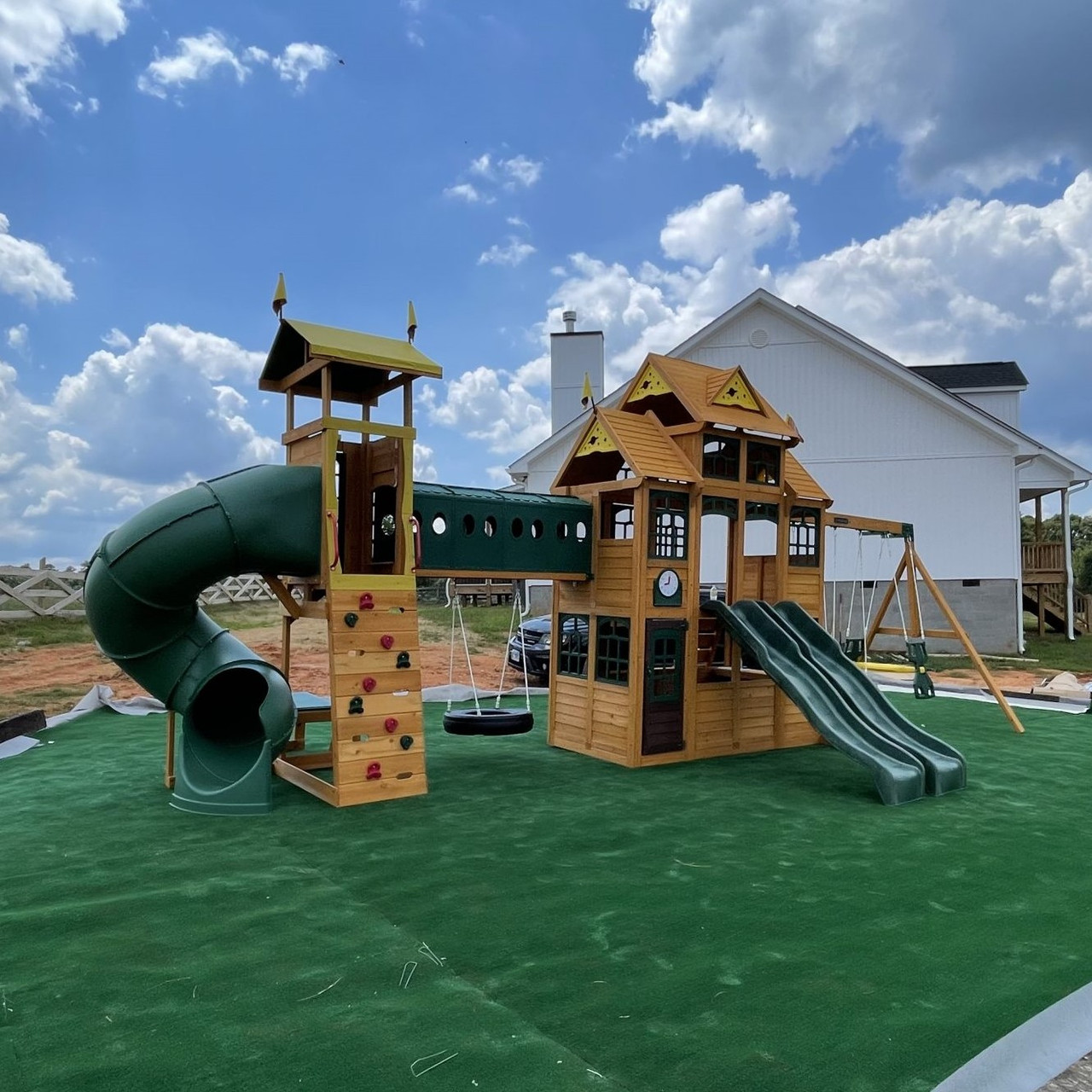 KidKraft Bear Cave Lodge playset installation