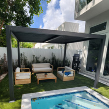 Purple Leaf louvered pergola installation