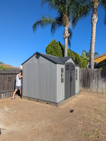 Lifetime 8' x 10' Storage Shed installed by a HandyBuddy expert in Pomona, CA · Aug 2026