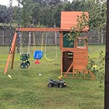 Kidkraft Ridgeview Deluxe Clubhouse Wooden Swing Set Installation