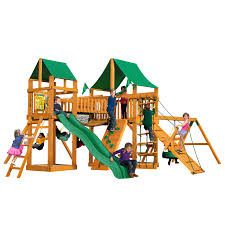 Gorilla Playsets Pioneer Peak swing set assembly