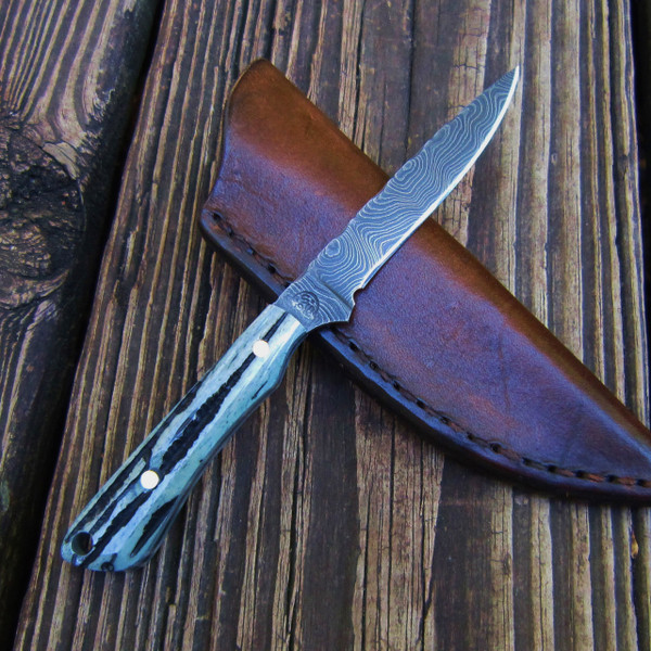 Lacy Smith - Damascus Bird & Trout Knife - SK1510304-FLS